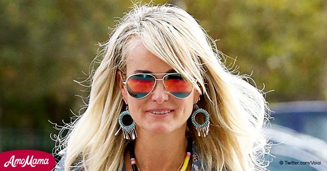 Laeticia Hallyday apparaît chic dans une tenue des années 70 pour son retour à Los Angeles