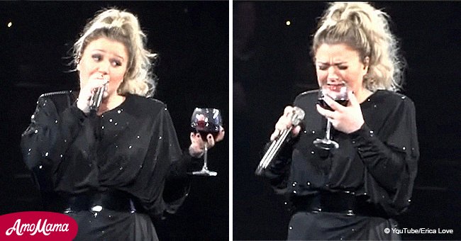 Kelly Clarkson sips wine while performing emotionally powerful cover of Miranda Lambert’s song