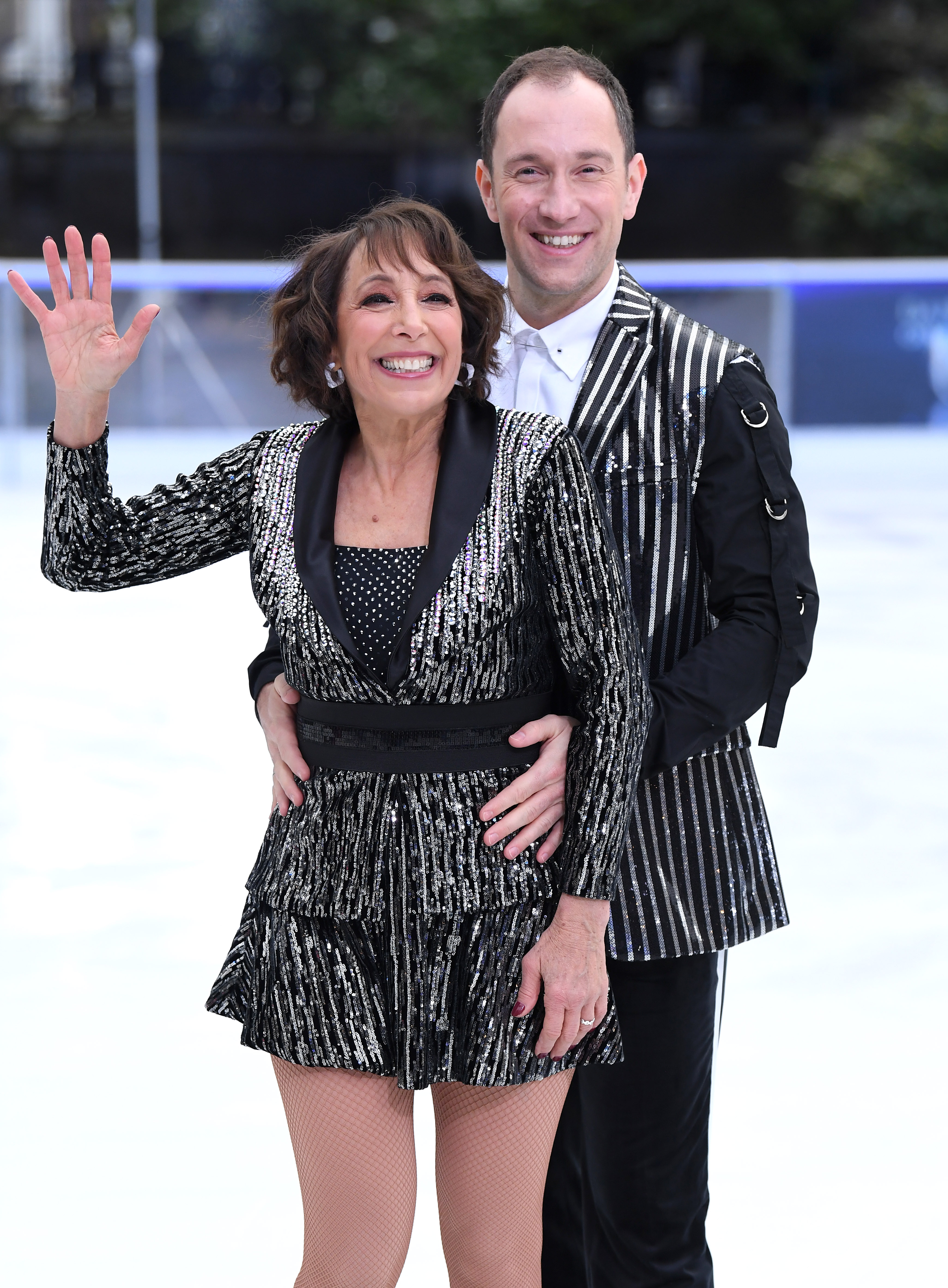 Didi Conn and Lukasz Rozycki attend a photocall for "Dancing On Ice" on December 18, 2018, in London, England. | Source: Getty Images