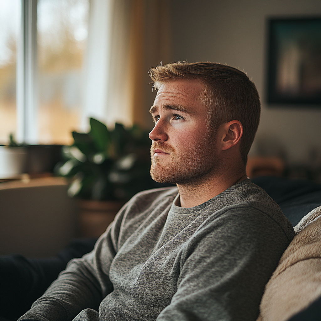 A thoughtful man sitting in his room | Source: Midjourney