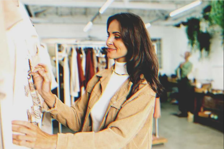 Woman in a clothing store | Source: Shutterstock