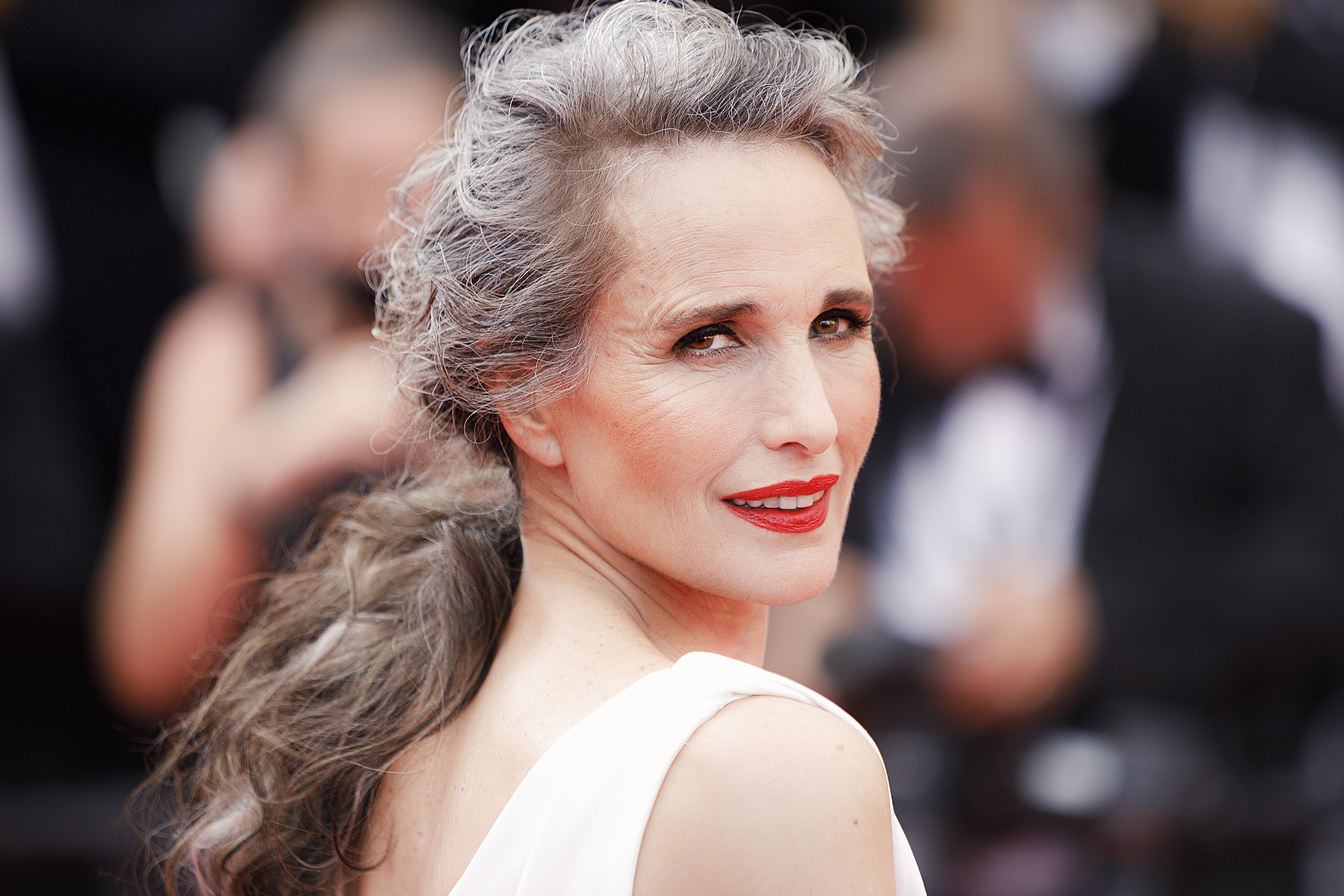 Andie MacDowell at the Cannes Film Festival on July 7, 2021, in Cannes, France | Source: Getty Images