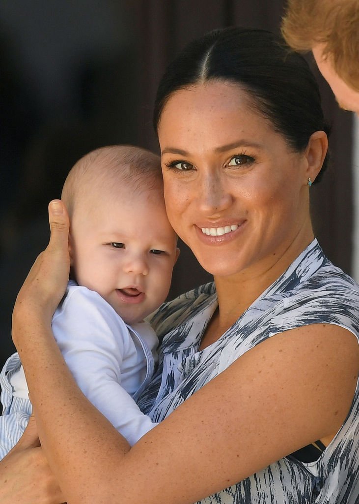 Meghan, Duchess of Sussex and their baby son Archie Mountbatten-Windsor at a meeting with Archbishop Desmond Tutu at the Desmond & Leah Tutu Legacy Foundation during their royal tour of South Africa. | Photo: Getty Images