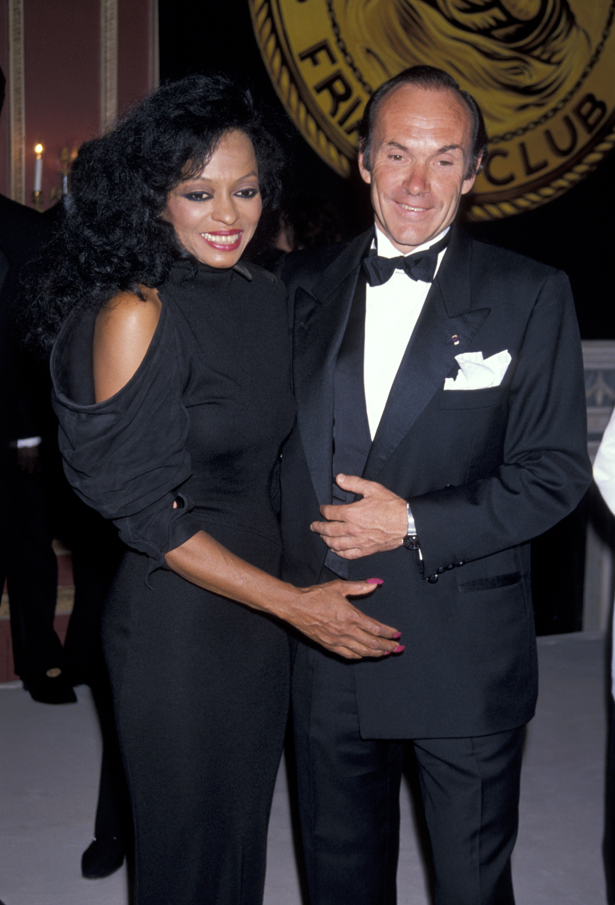 Diana Ross and Arne Naess attend the Friars Club Tribute To Diana Ross at Waldorf Astoria on June 2, 1990, in New York City, New York | Source: Getty Images