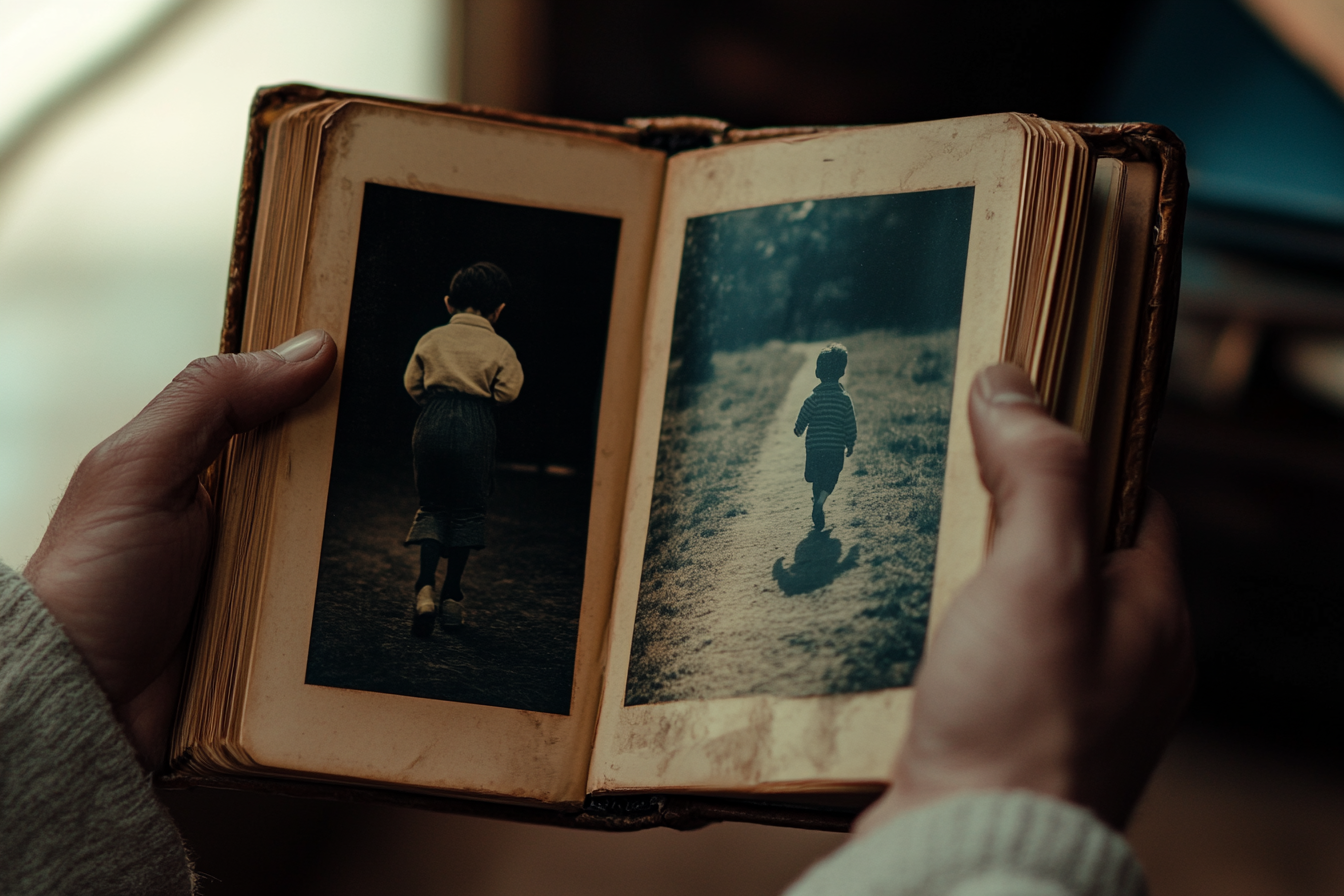 A man holding a photo album | Source: Midjourney