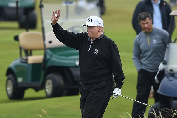 Donald Trump at Trump Turnberry Luxury Collection Resort on July 15, 2018 in Turnberry, Scotland | Photo: Getty Images