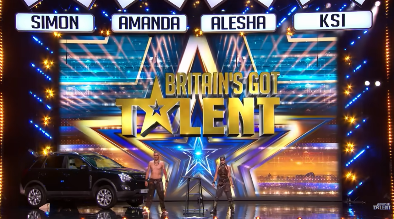 Fakir Testa and his partner at the BGT auditions aired on 18 April 2026. | Source: YouTube/Britain's Got Talent