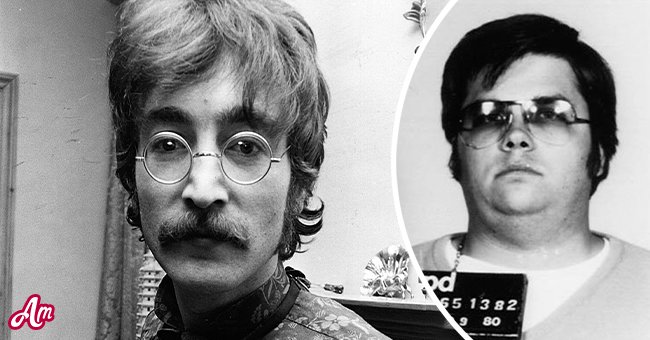John Lennon and his killer, Mark David Chapman | Photo: Getty Images 
