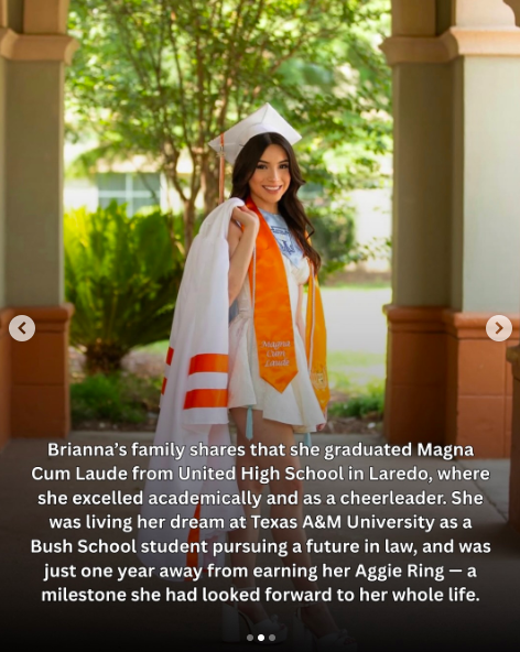 Brianna Aguilera posing for the camera in her graduation attire. | Source: Instagram/aggiechicks