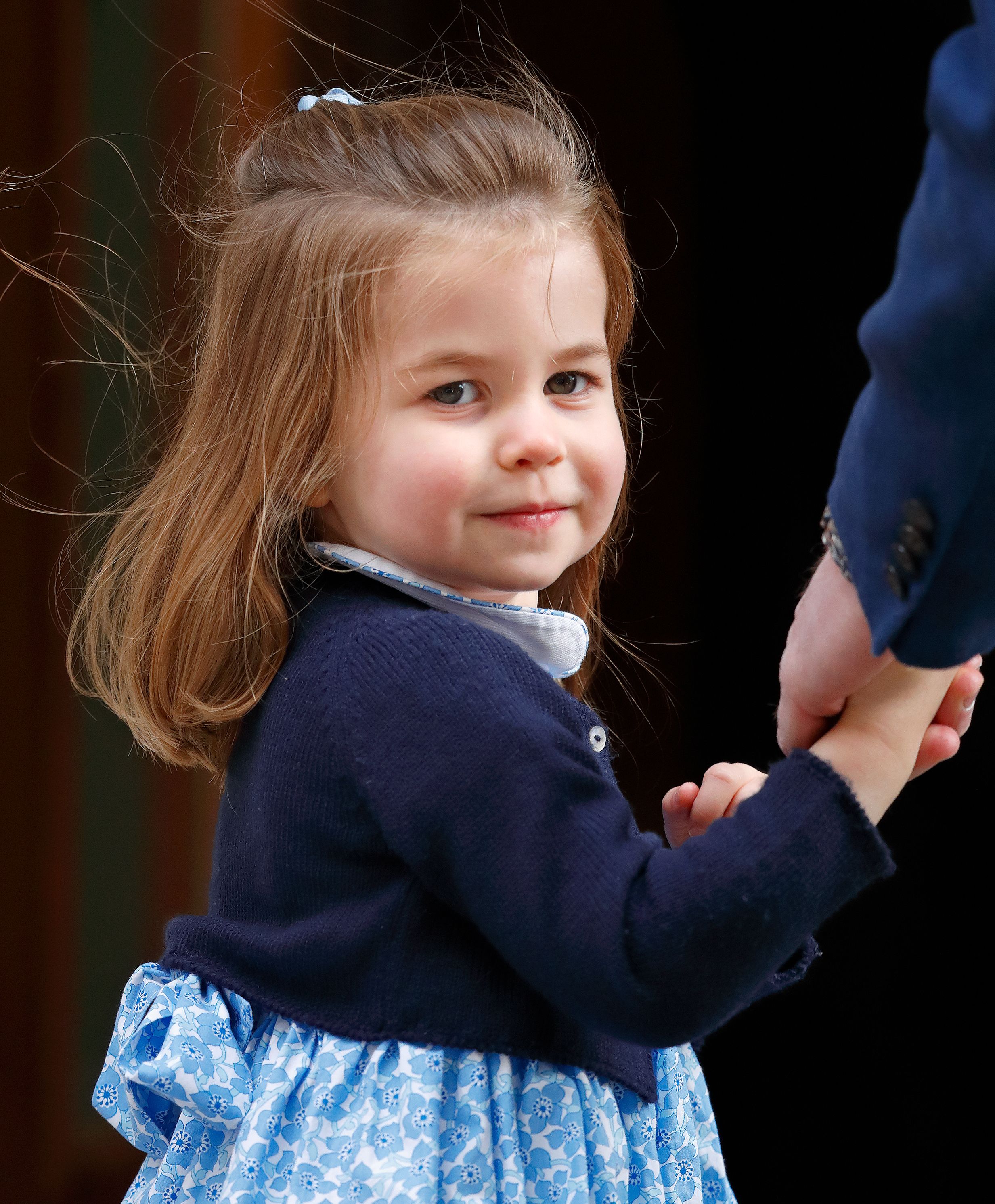 Princess Charlotte at the Lindo Wing after Kate  Middleton gave birth to another son at St Mary's Hospital on April 23, 2018 in London, England. | Source: Getty Images