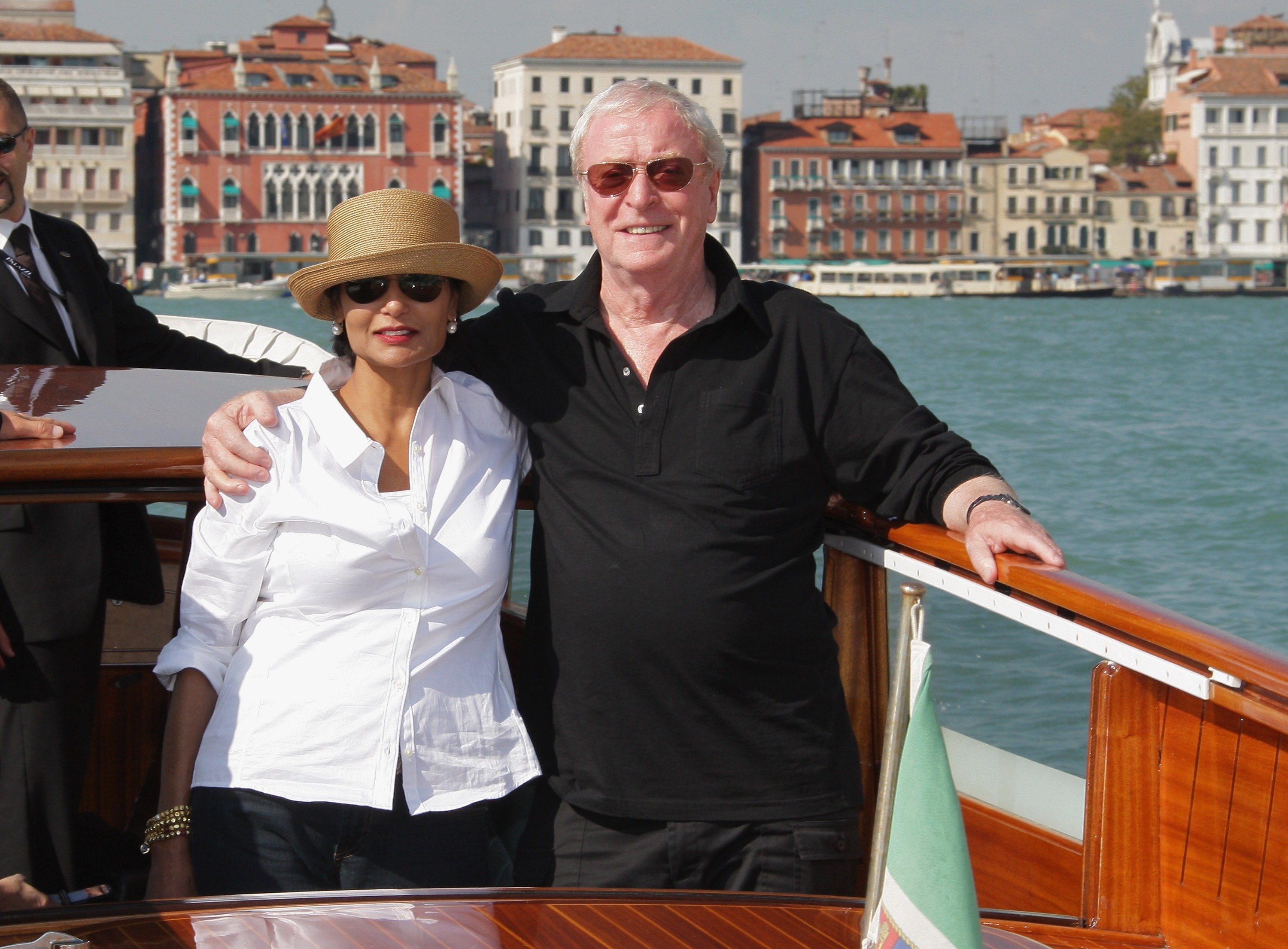 Michael Caine and wife Shakira are seen in Venice during day 4 of the 64th Venice Film Festival on September 1, 2007 | Source: Getty Images