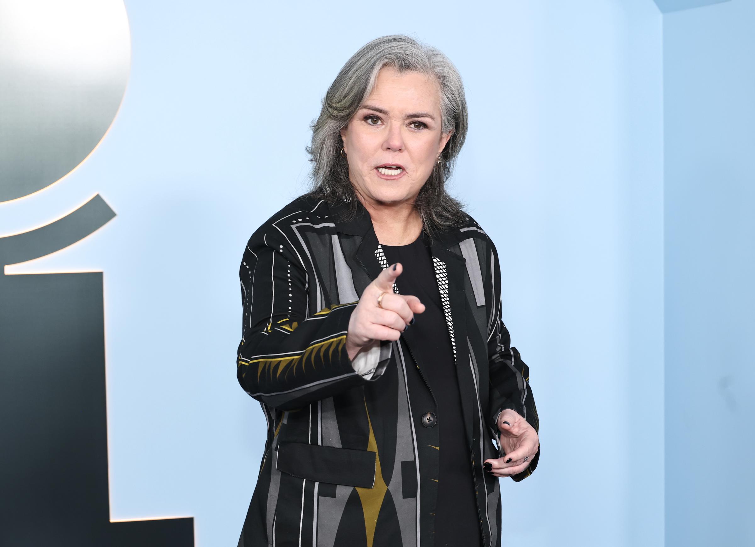 Rosie O'Donnell looks directly into the camera in a close-up portrait. Tight shots from the event became a focal point for fans debating whether she looked noticeably different.
