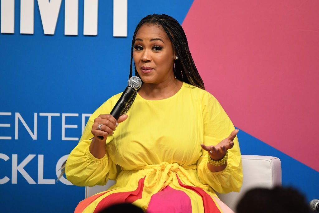 Singer Erica Campbell speaks onstage during 2019 Black Love Summit: "Finding Black Love" panel at Mason Fine Art Gallery | Photo: Getty Images
