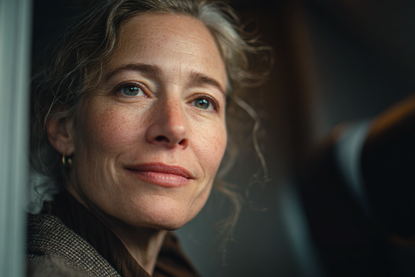 A woman smiling | Source: Midjourney