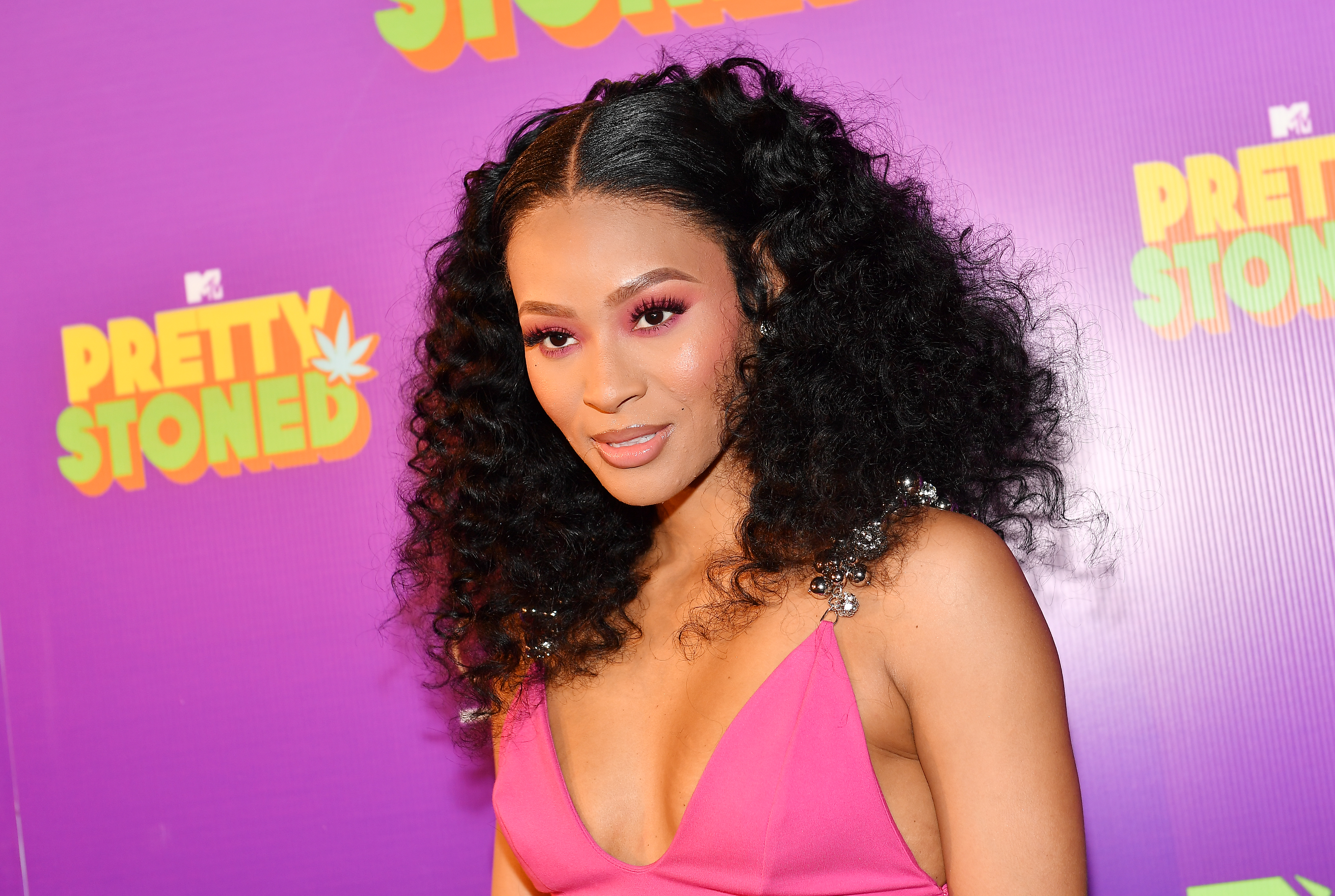 Pretty Vee attend "Pretty Stoned" private Atlanta viewing at IPIC Theater, on April 19, 2023, in Atlanta, Georgia. | Source: Getty Images