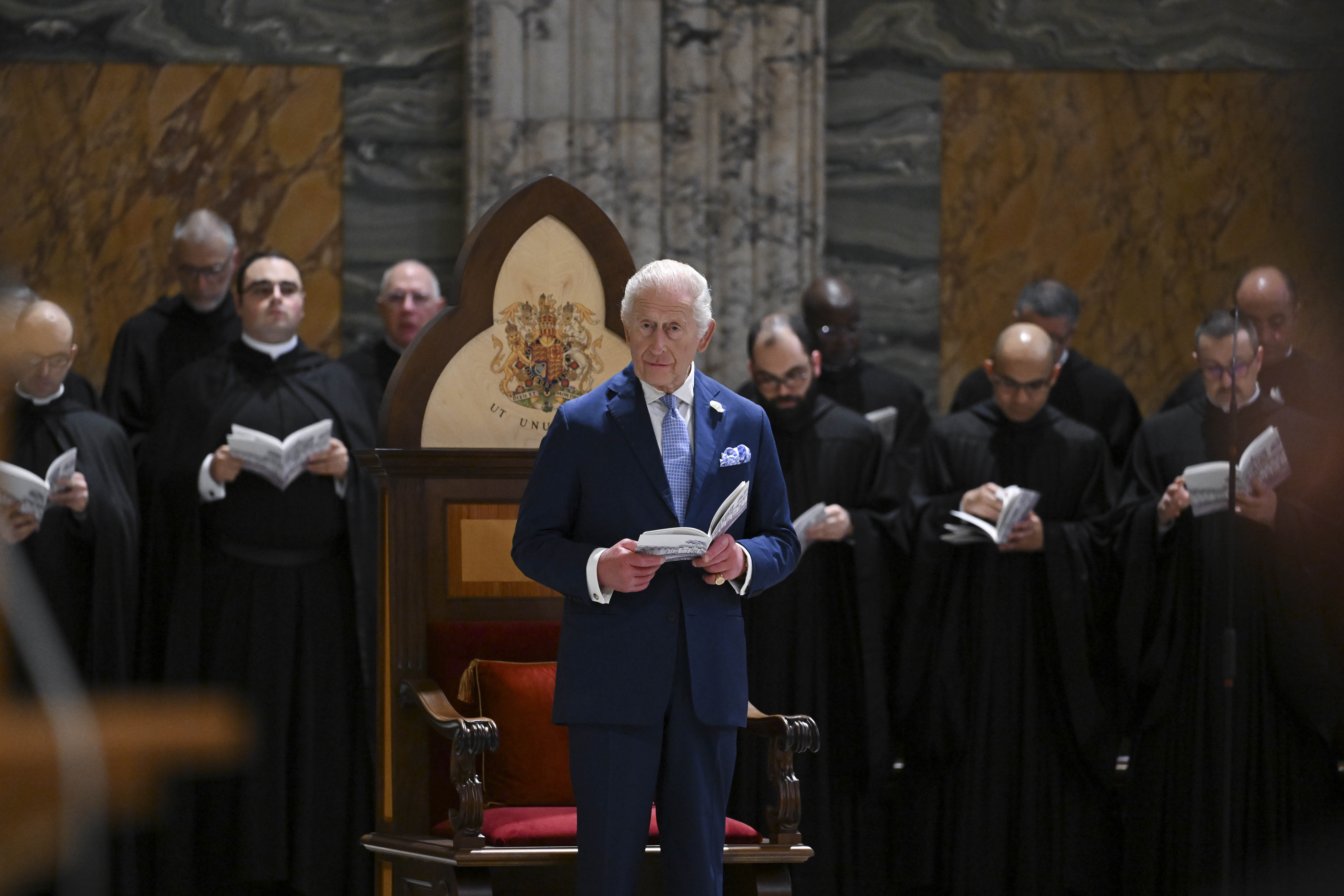 King Charles III attends an ecumenical Service of Prayer at St. Paul Basilica on October 23, 2025 | Source: Getty Images