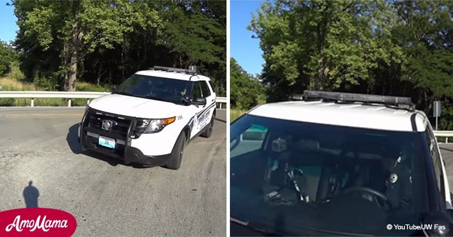 Police officer is distracted by his phone and hits a cyclist during a turn