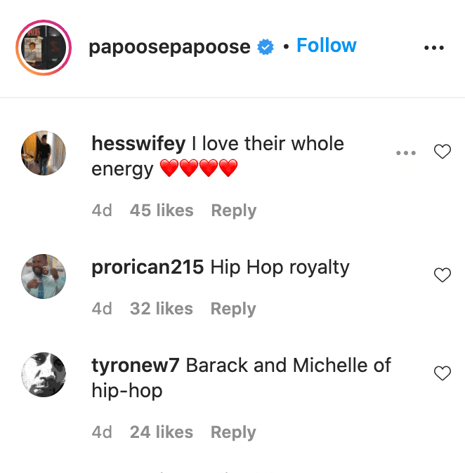 Screenshot of fan comments on Papoose and Remy Ma's Instagram video. | Source: Instagram/papoosepapoose
