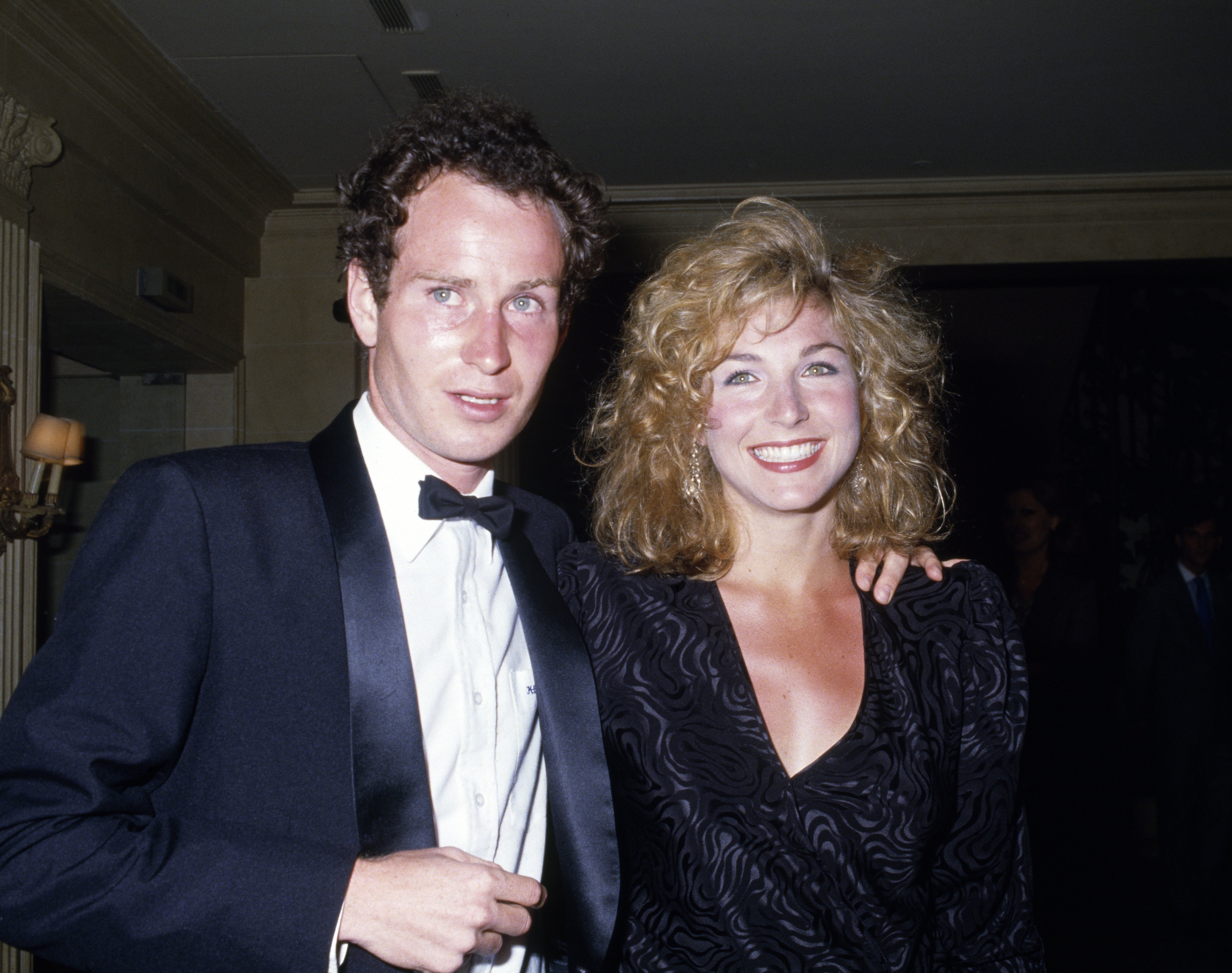 John McEnroe and Tatum O'Neal at the Players' Evening event during the French Open Tennis Championships on May 4, 1985 in Paris, France | Photo: GettyImages