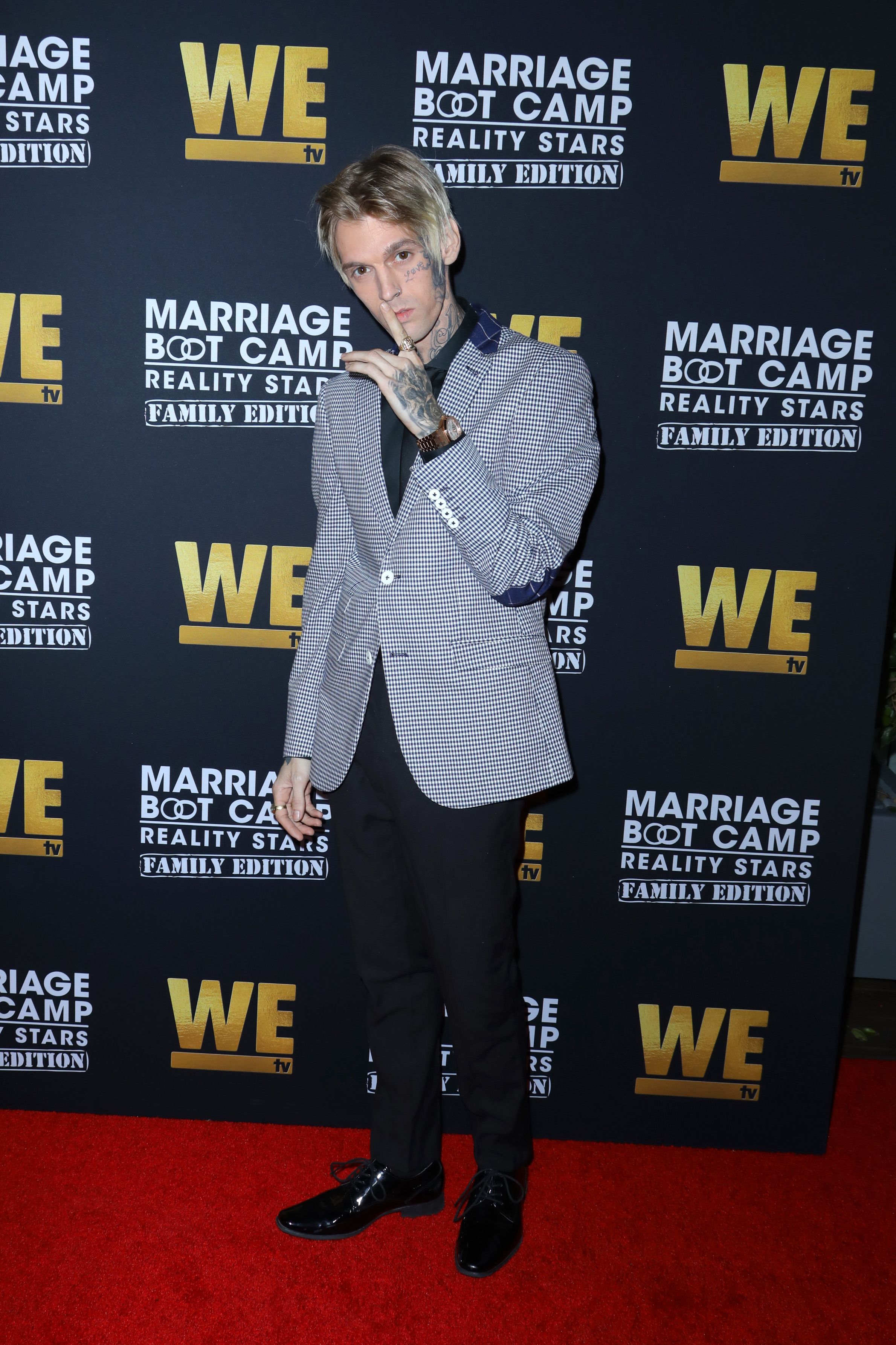 Aaron Carter at the premiere of "Marriage Boot Camp" in 2019 in West Hollywood | Source: Getty Images