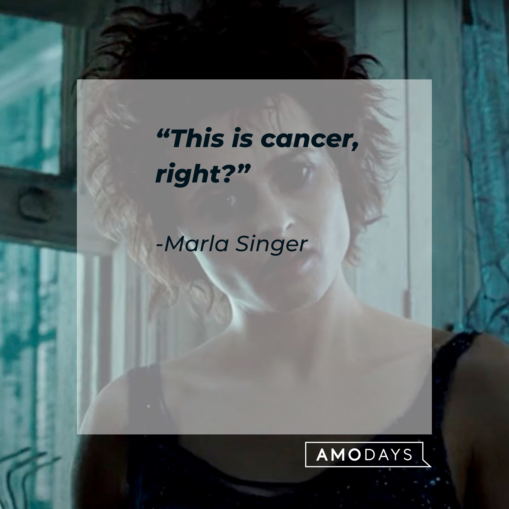 An image of Marla Singer with her quote:“This is cancer, right? ”| Image: facebook.com/FightClub