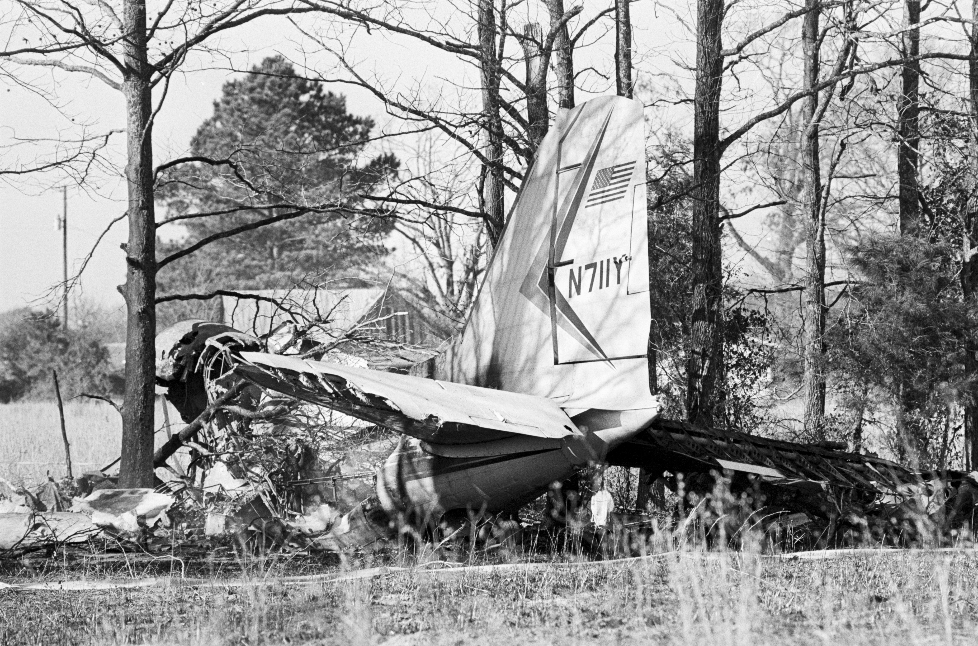 The debris of a DC-3 plane, that crashed and killed the singer | Source: Getty Images