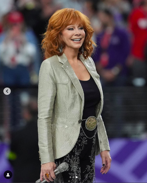 Reba McEntire performing at the Super Bowl posted on February 12, 2024 | Source: Instagram/cmt