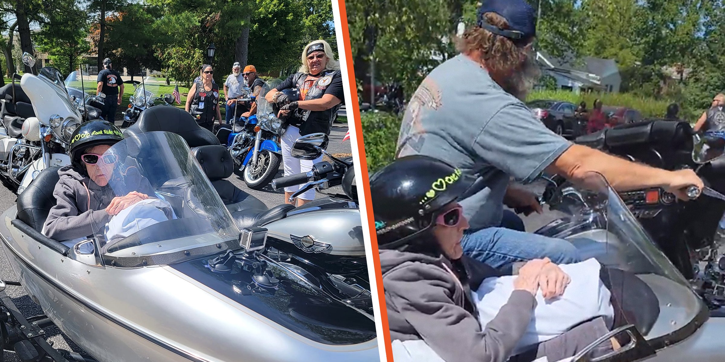 Nora Boardman. | Nora Boardman und ein anderer Biker. | Quelle: facebook.com/octavia.maynard