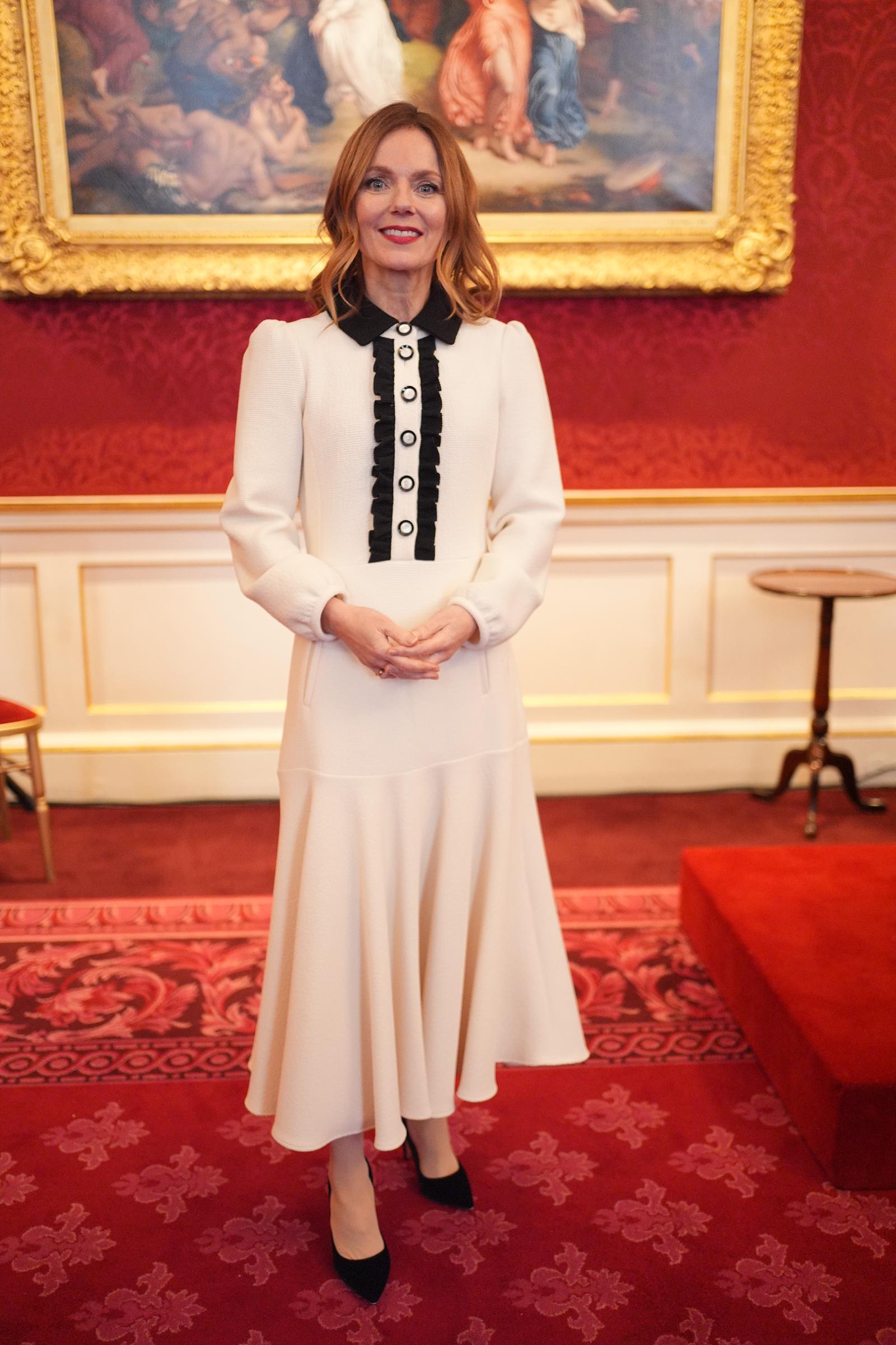Geri Halliwell during a reception to celebrate the winners of the Queen's Commonwealth Essay Competition at St James's Palace on November 20, 2025 in London, England | Source: Getty Images