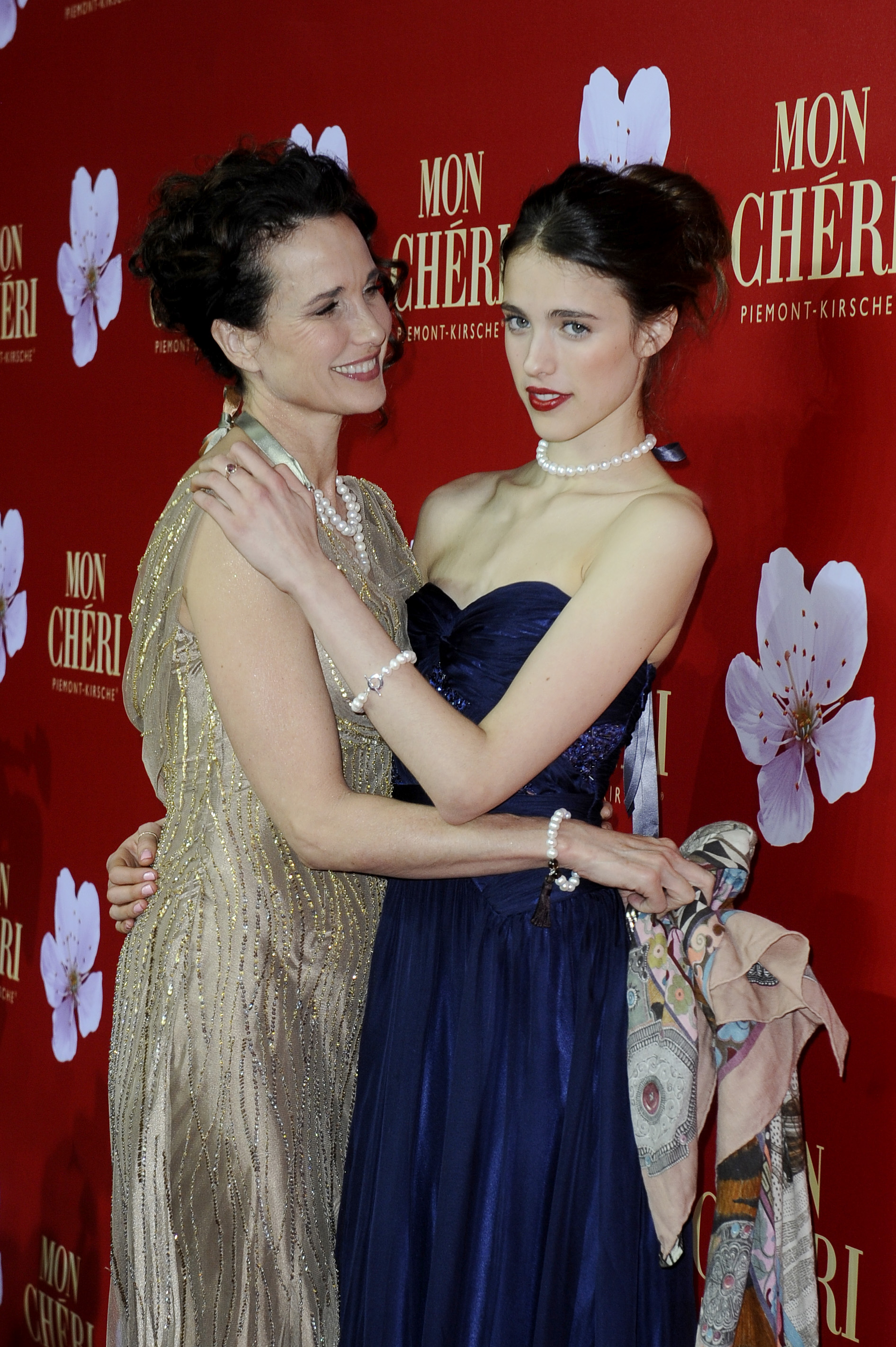 Andie MacDowell and Sarah Margaret Qualley attends the Barbara Tag 2011 on December 03, 2011 in Munich, Germany. | Source: Getty Images