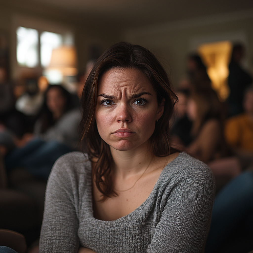 A woman looking uneasy and displeased | Source: Midjourney