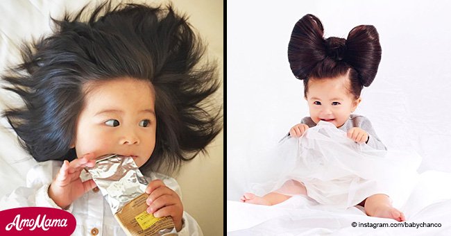 A 1-year-old toddler with an extremely thick head of hair became Pantene star