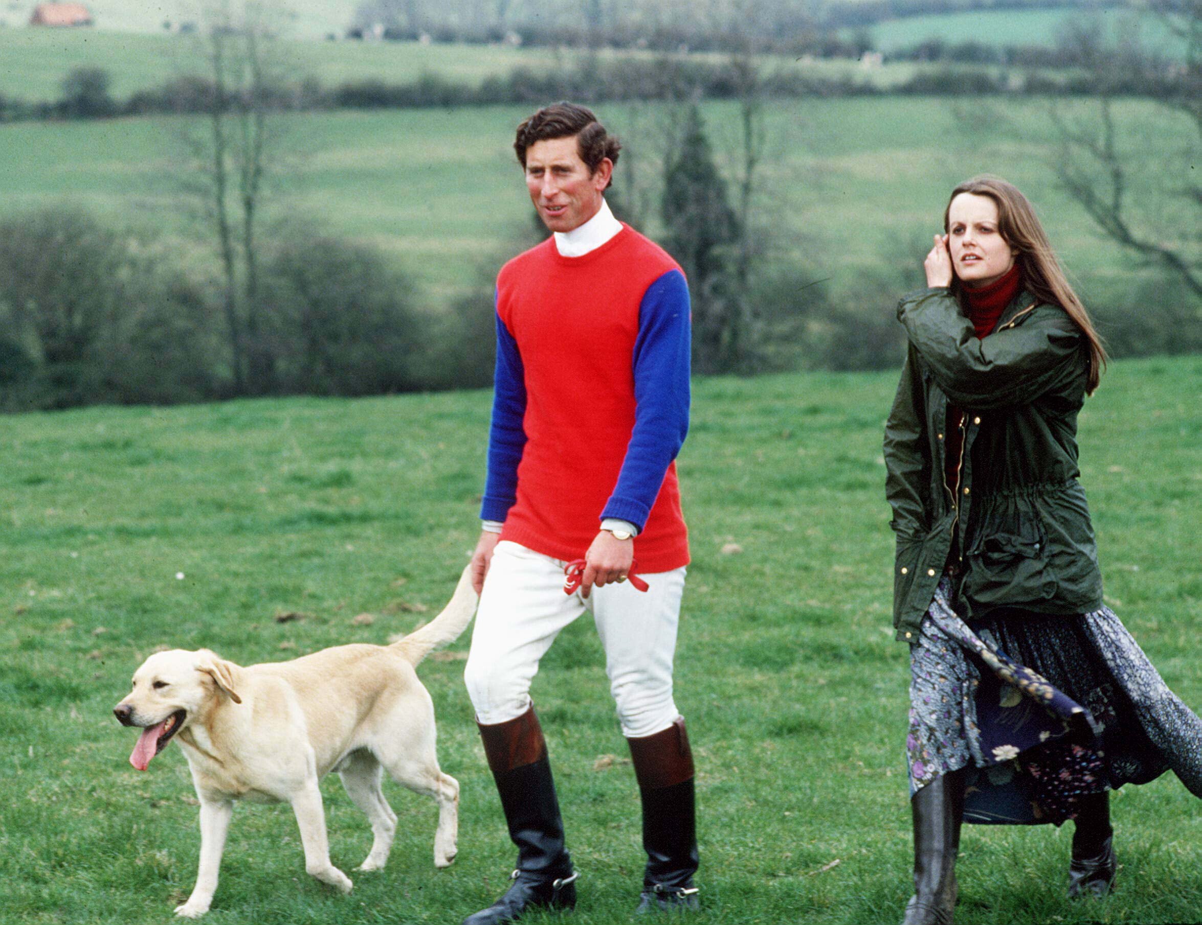 King Charles III and Lady Jane Wellesley. during the Quorn Hunt Cross Country Event at Upper Broughton In Nottinghamshire. | Source: Getty Images