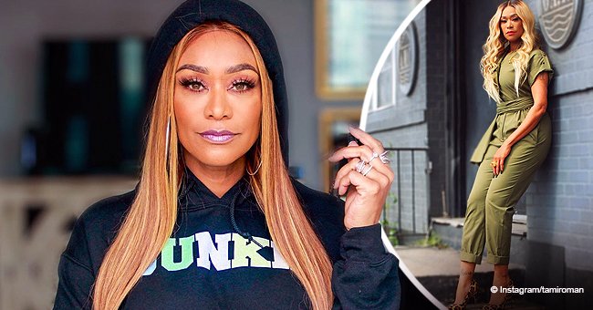 Tami Roman Of Basketball Wives Fame Looks Fabulous As She Strikes A Pose In Olive Green 