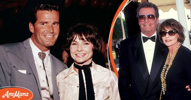 James Garner and Lois Clarke at a party circa 1965 (left), James Garner and Lois Clarke attend the 43rd Emmy Awards on August 25, 1991 (right) | Source: Getty Images