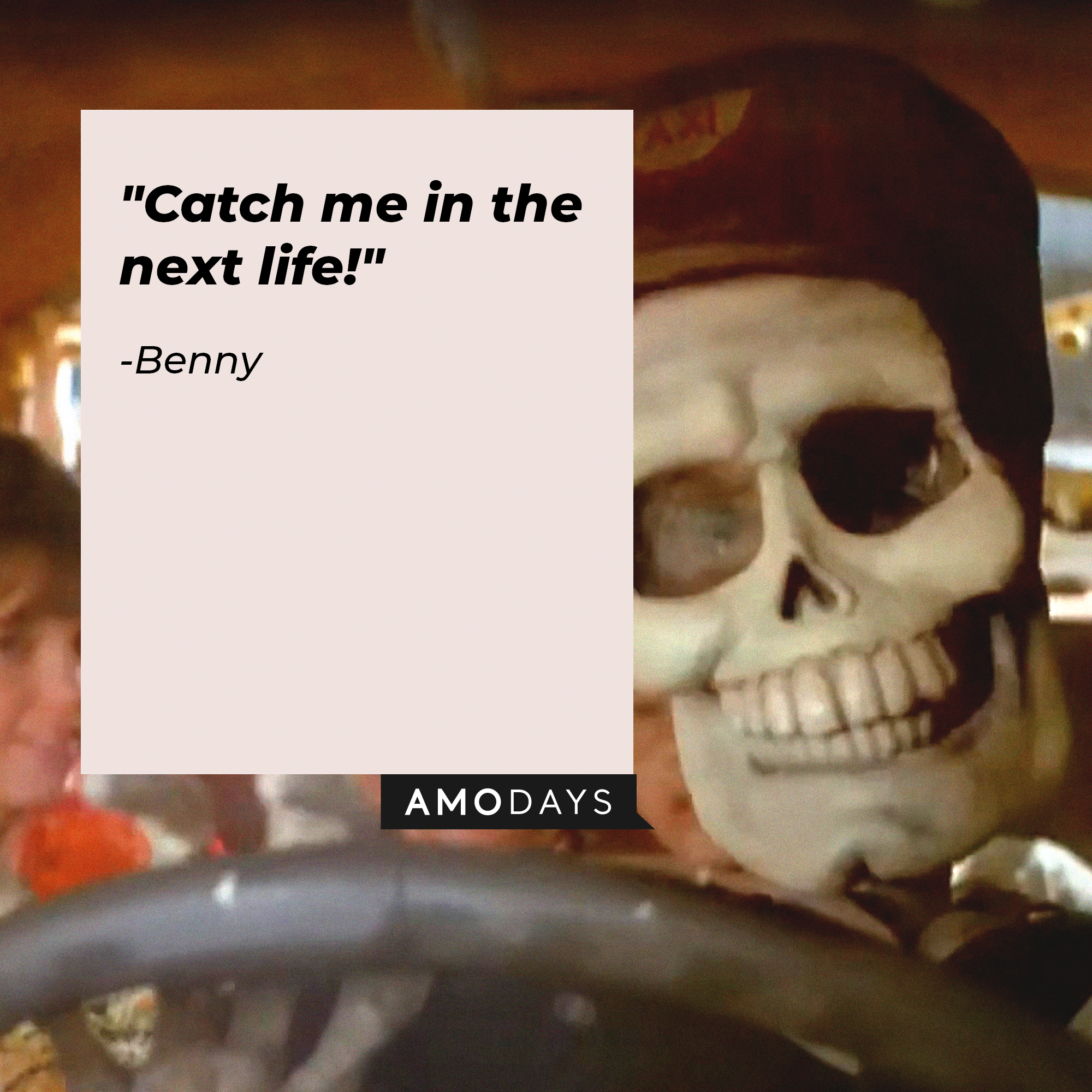 Benny's quote: "Catch me in the next life!" | Source: Youtube.com/disneychannel