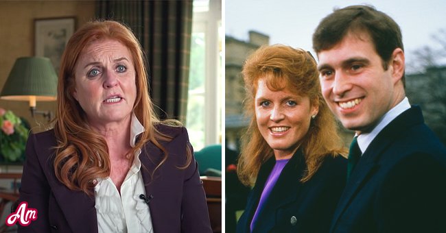 Photo of an older Sarah Ferguson and photo of Sarah Ferguson with Prince Andrew | Photo: youtube.com/People, Getty Images