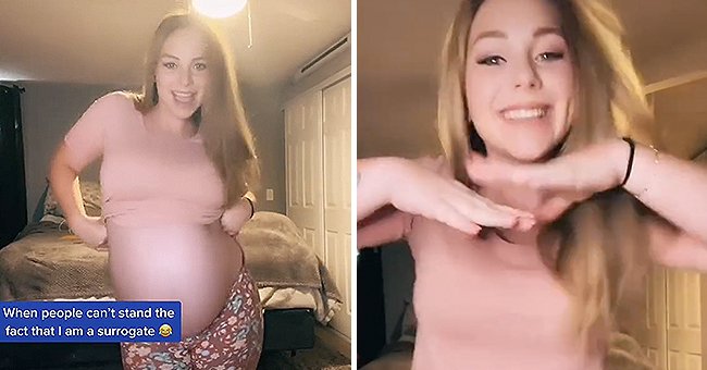 TikToker Caitlyn C shared a string of videos about people's vile comments regarding her being a surrogate. | Photo: tiktok.com/caitcolly