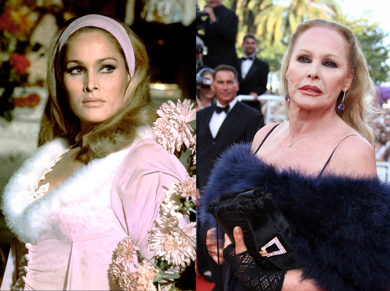 Ursula Andress in 1966 | Ursula Andress in 2008 | Source: Getty Images