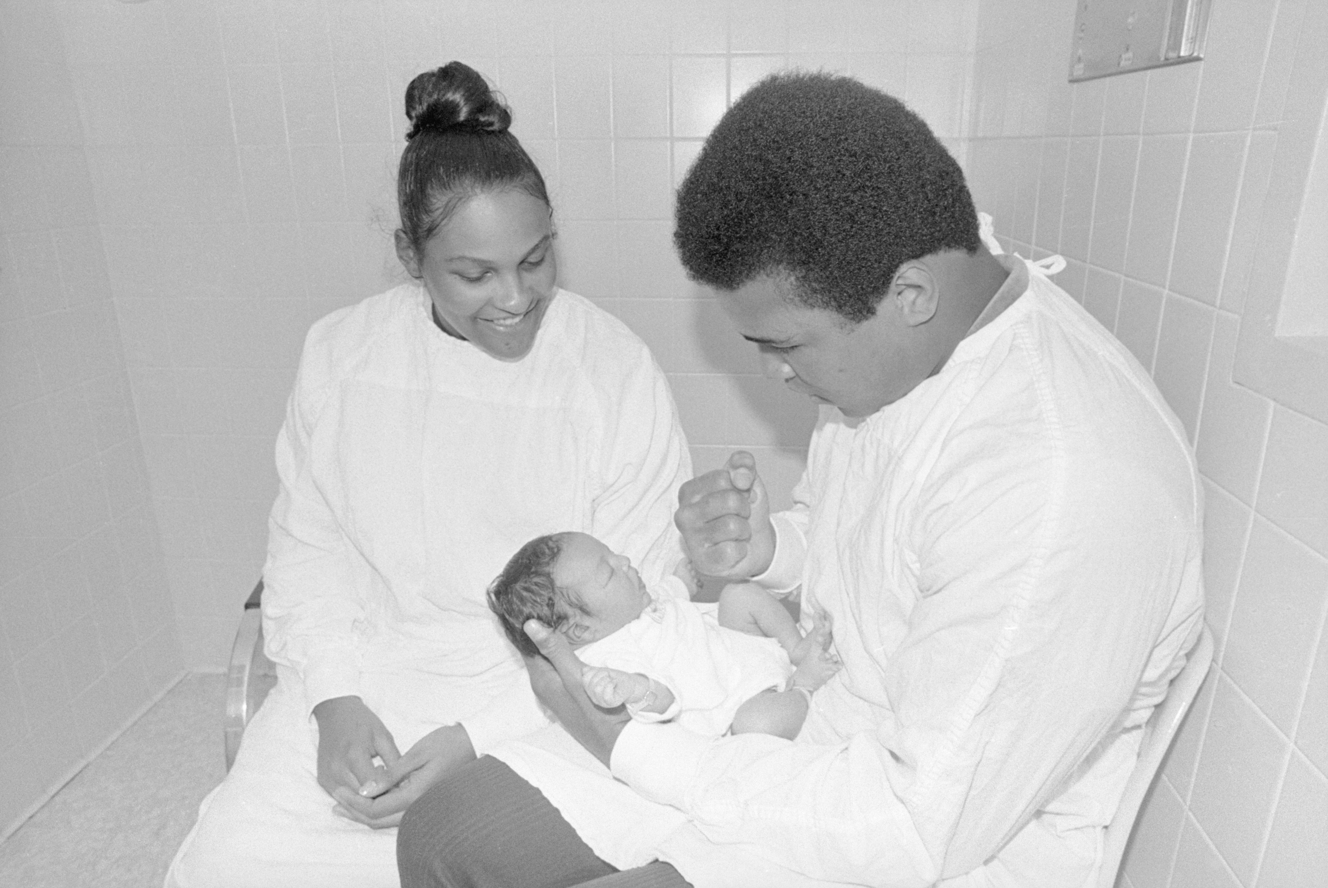 Muhammad Ali and Belinda Boyd with their firstborn son, Muhammad Eban Ali. | Source: Getty Images