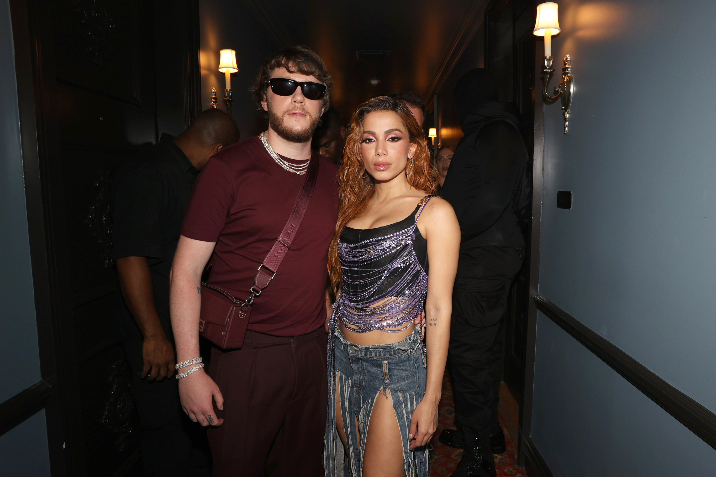 Murda Beatz and Anitta at the Offset X Code Single Release Party in August 2022, in New York City. | Source: Getty Images