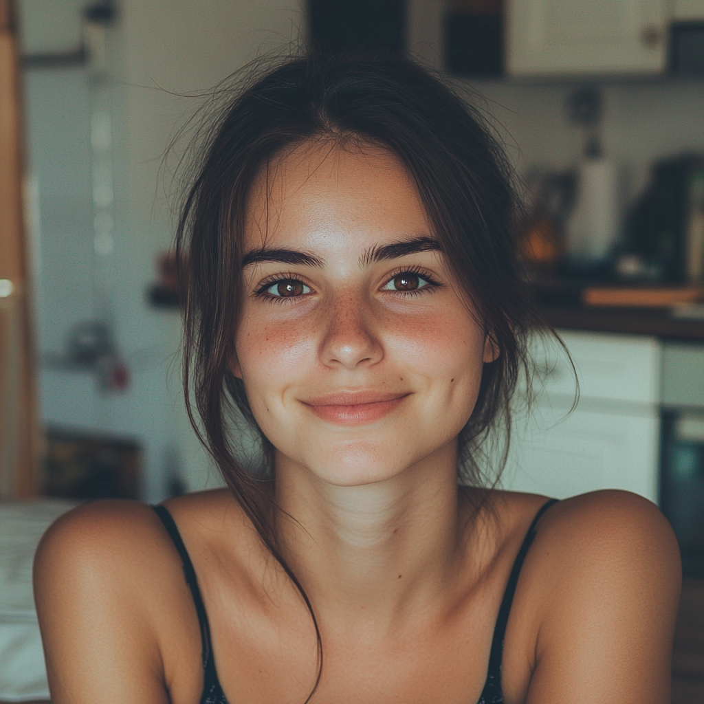 A smiling young woman | Source: Midjourney