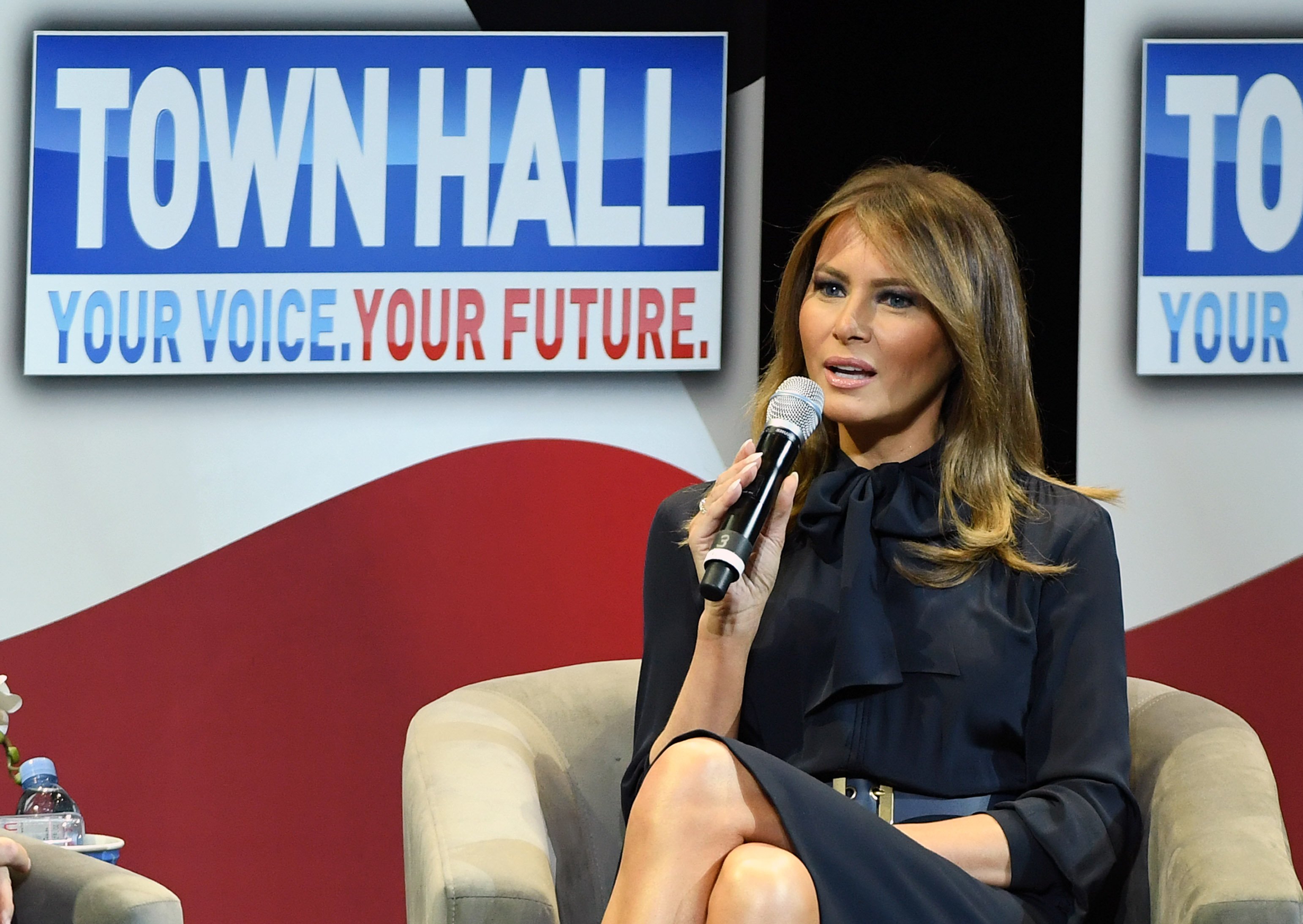 Melania Trump at a town hall in Las Vegas for her Be Best tour on February 5, 2019 | Photo: Getty Images
