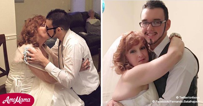Woman, 72, who wed a 19-year-old celebrates two years of marriage with her 'wonderful lover'