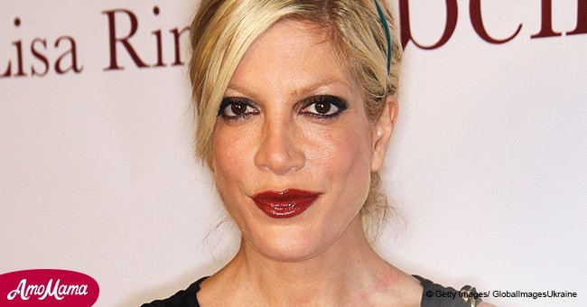 Tori Spelling is accused of shading her stepson, 19, after excluding him in a recent family snap