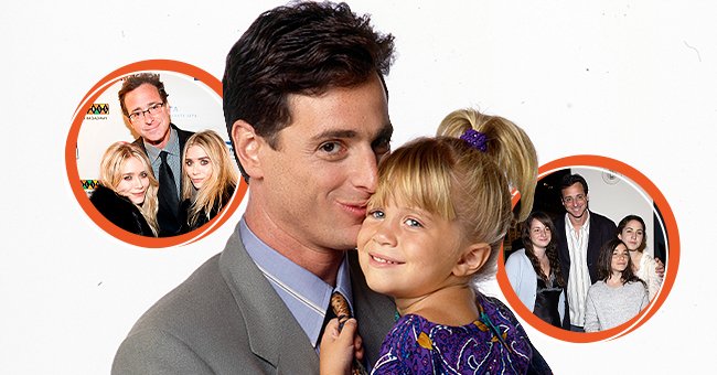 Bo Saget and the Olsen twins | Bob Saget with Mary-Kate Olsen | Bob Saget with his daughters | Source: Getty Images