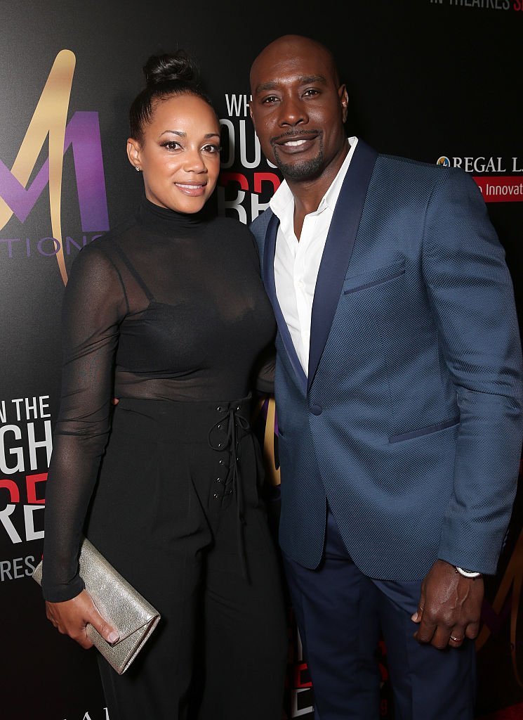 Morris Chestnut (right) and wife Pam Byse attend the Premiere Of Sony Pictures Releasing's "When The Bough Breaks" at Regal LA Live Stadium | Photo: Getty Images