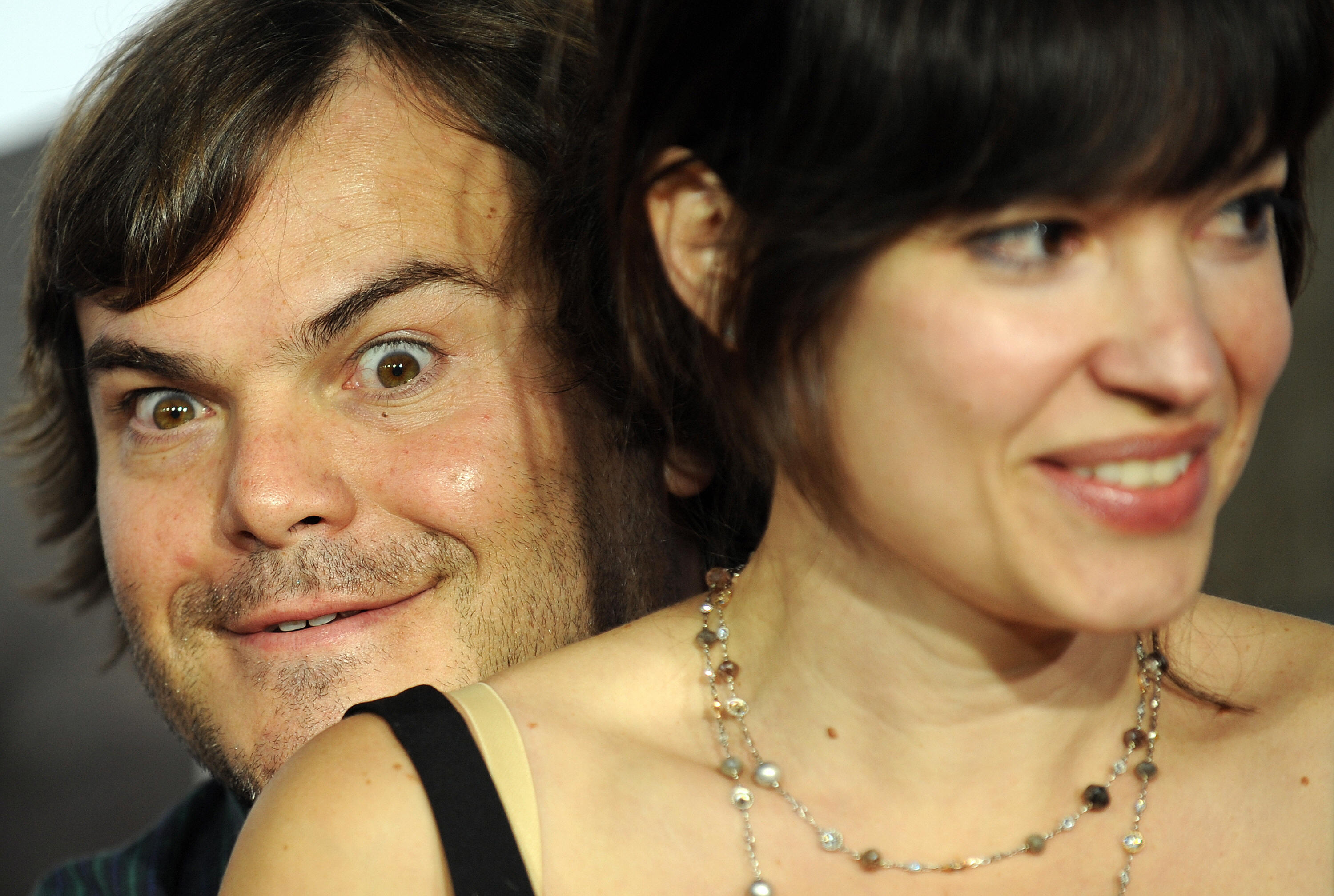 Jack Black with his wife, actress Tanya Haden, at the premiere of "I Love You, Man" at Mann's Village Theater in Westwood, California, on March 17, 2009 | Source: Getty Images