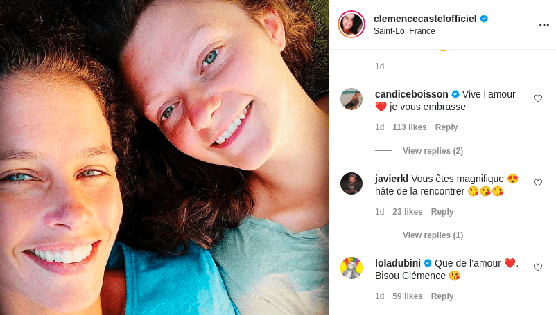 Capture Instagram Clémence Castel  | Clemencecastelofficiel