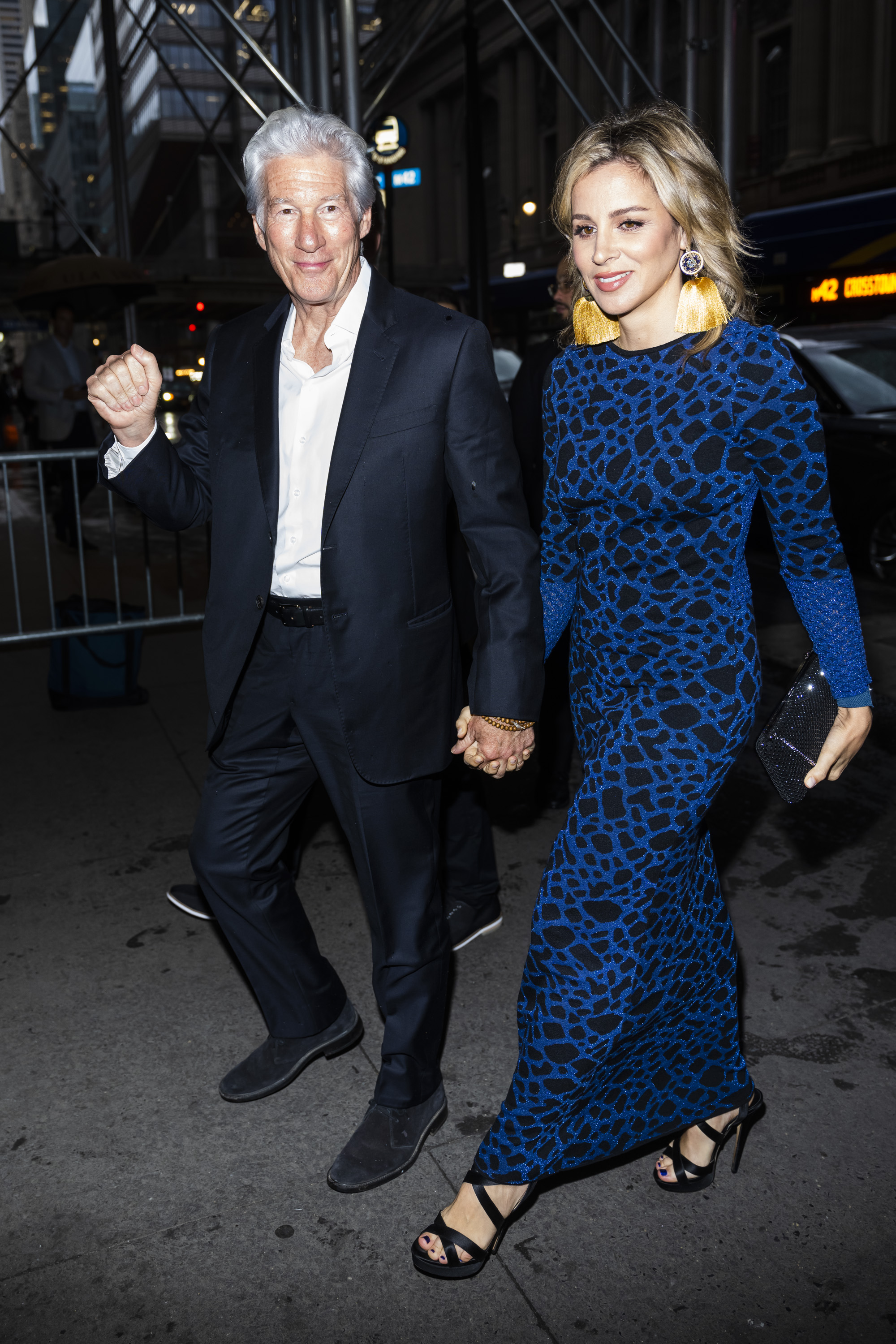 Richard Gere and Alejandra Silva are seen on April 26, 2022, in New York City. | Source: Getty Images